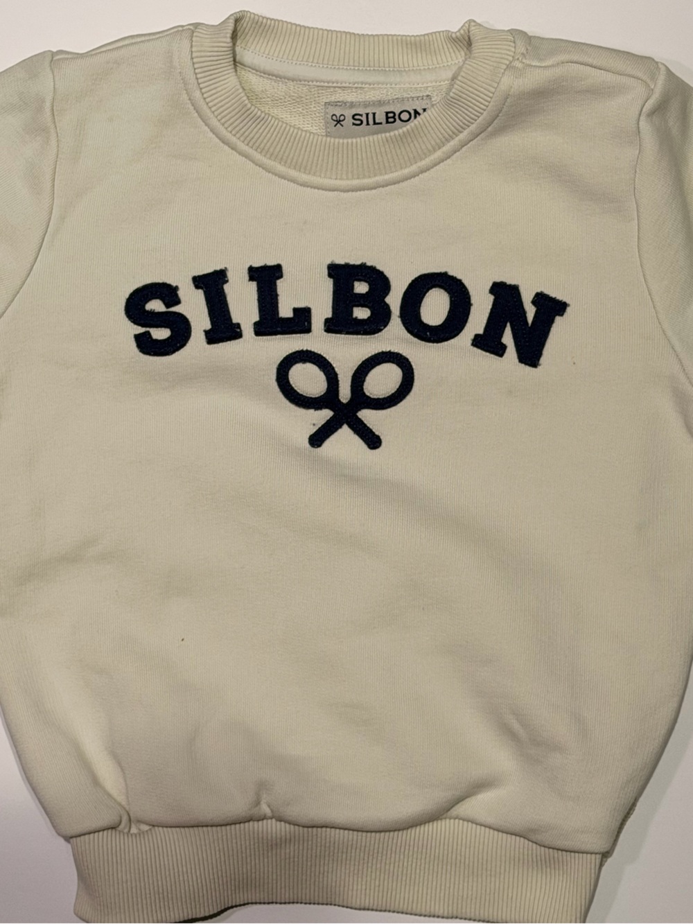 Cream Logo Crewneck Sweater for Kids